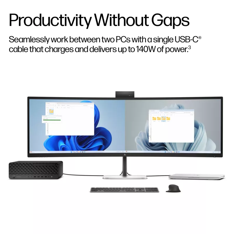 HP Series 5 Pro 49 col. DQHD konferencinis monitorius - 549pm, 124,5 cm (49 col.), 5120 x 1440 pikselių, Dual QHD, LCD, 5 ms, juodas