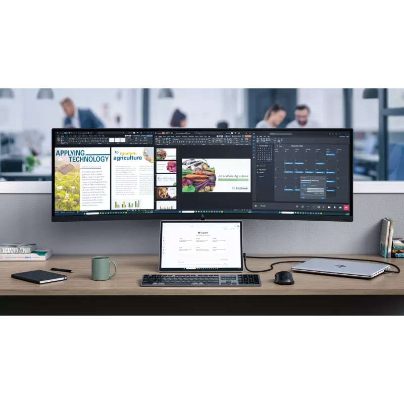 HP Series 5 Pro 49 col. DQHD konferencinis monitorius - 549pm, 124,5 cm (49 col.), 5120 x 1440 pikselių, Dual QHD, LCD, 5 ms, juodas