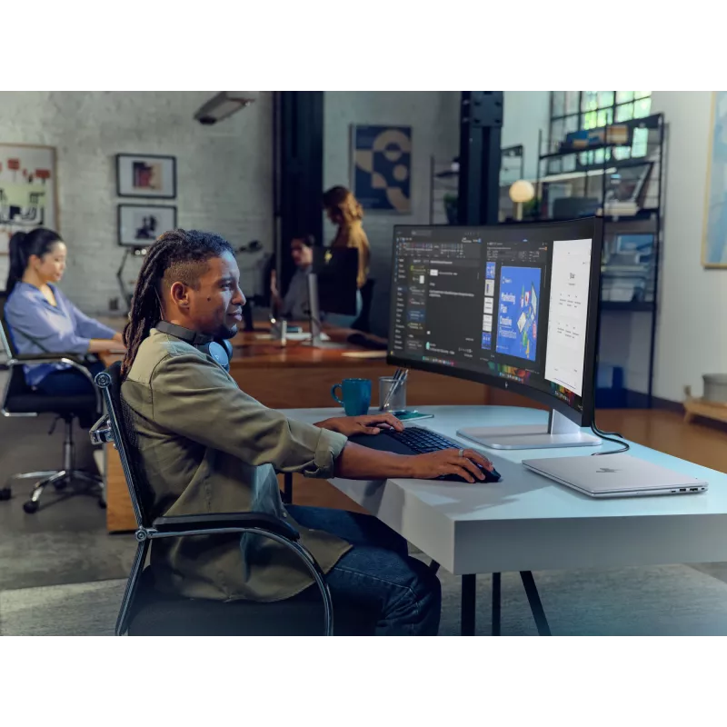 HP Series 5 Pro 49 col. DQHD konferencinis monitorius - 549pm, 124,5 cm (49 col.), 5120 x 1440 pikselių, Dual QHD, LCD, 5 ms, juodas