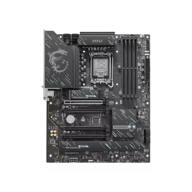 Motininė plokštė MSI Z890 Gaming WiFi — Intel Z890 ATX, LGA1851 (S1851), DDR5, 4x DIMM, Wi‑Fi 7, 2.5GbE, 3x M.2