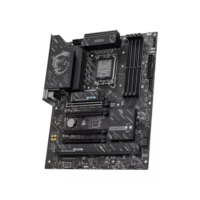 Motininė plokštė MSI Z890 Gaming WiFi — Intel Z890 ATX, LGA1851 (S1851), DDR5, 4x DIMM, Wi‑Fi 7, 2.5GbE, 3x M.2