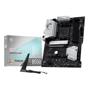 Motininė plokštė MSI B550 GAMING WIFI ATX — AMD B550, Socket AM4, DDR4, 4 DIMM, 128 GB, Wi-Fi 5, Gigabit LAN