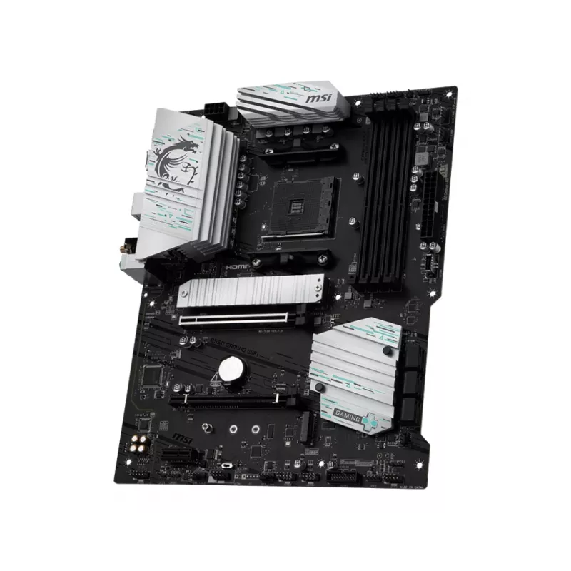 Motininė plokštė MSI B550 GAMING WIFI ATX — AMD B550, Socket AM4, DDR4, 4 DIMM, 128 GB, Wi-Fi 5, Gigabit LAN
