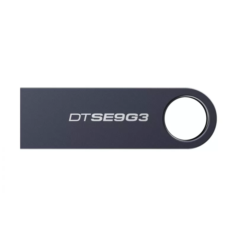 USB atmintukas KINGSTON DataTraveler SE9 G3 256GB — USB Type-A, USB 3.2 Gen 1, skaitymas 220 MB/s, rašymas 100 MB/s, be dangtelio, tamsiai nikelinis