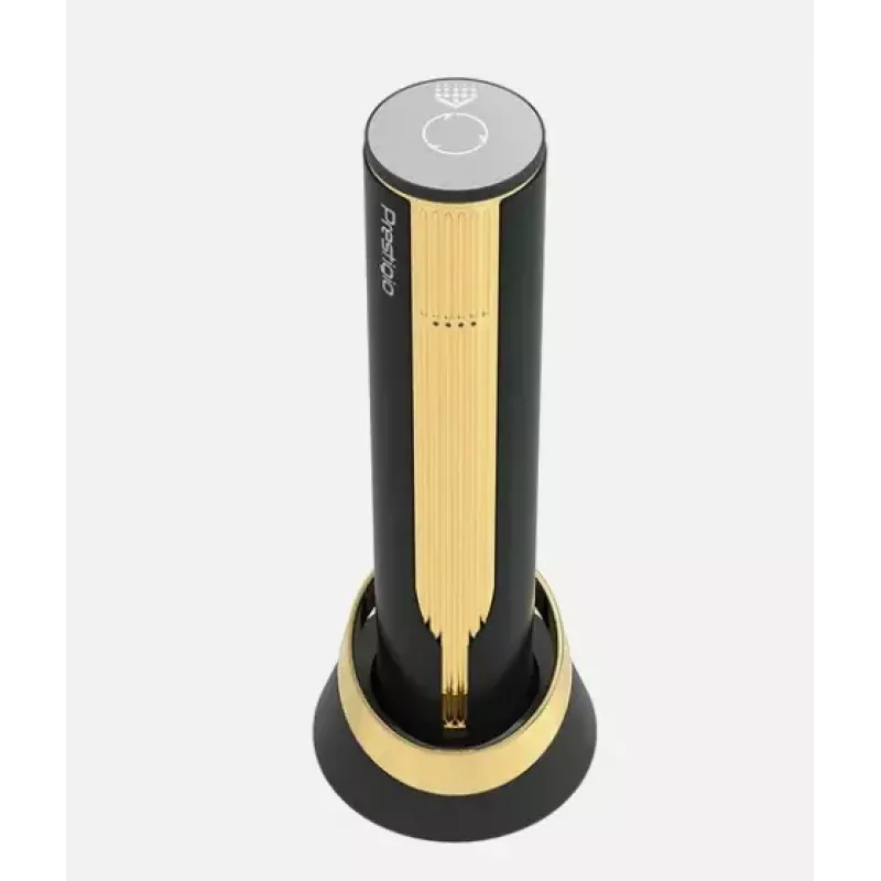 Elektrinis vyno atidarytuvas Prestigio PWO104GD, juodas/auksinis, aukštis 228 mm, svoris 350 g
