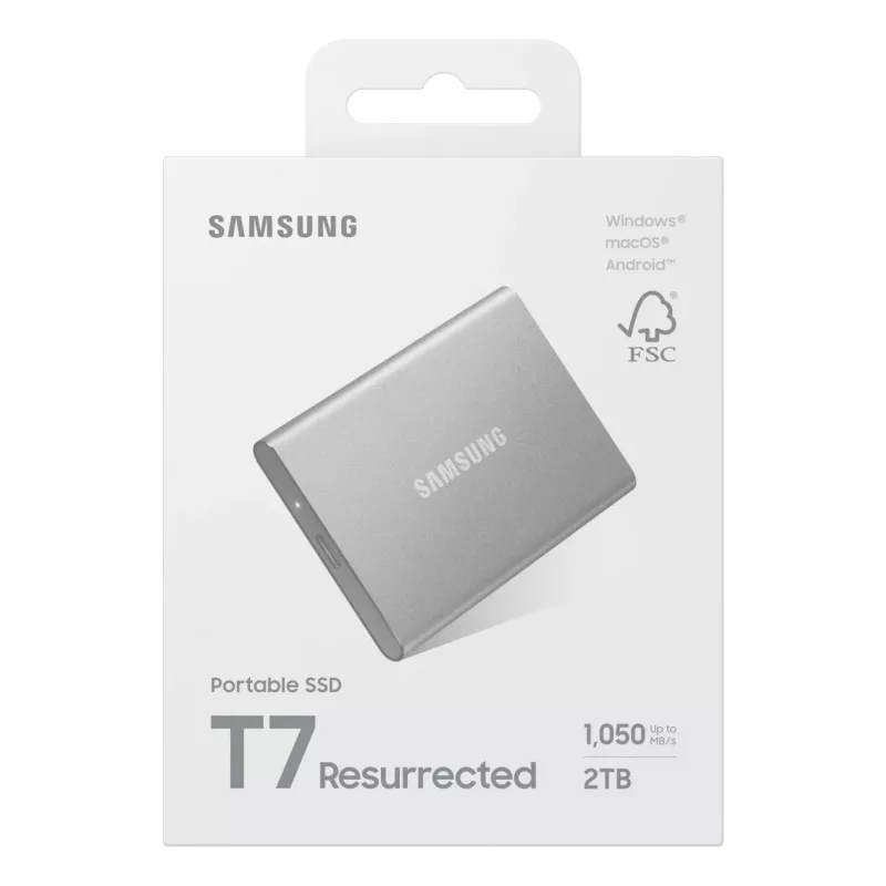 Samsung MU-PD2T0G/WW išorinis kietojo kūno diskas 2 TB USB Type-C 3.2 Gen 2 (3.1 Gen 2) Sidabrinis