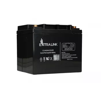 Extralink AGM sandarioji švino-rūgšties baterija 12V 40Ah nereikalaujanti priežiūros, VRLA, 12,2 kg