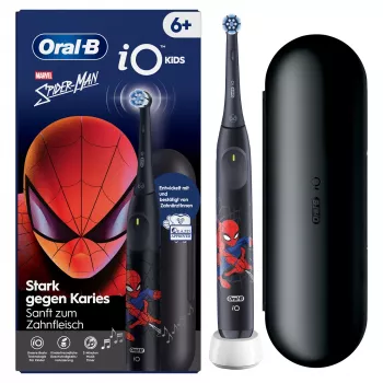 Oral-B iO Kids Spiderman vaikiškas besisukantis dantų šepetėlis juodas