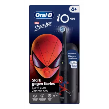 Oral-B iO Kids Spiderman vaikiškas besisukantis dantų šepetėlis juodas