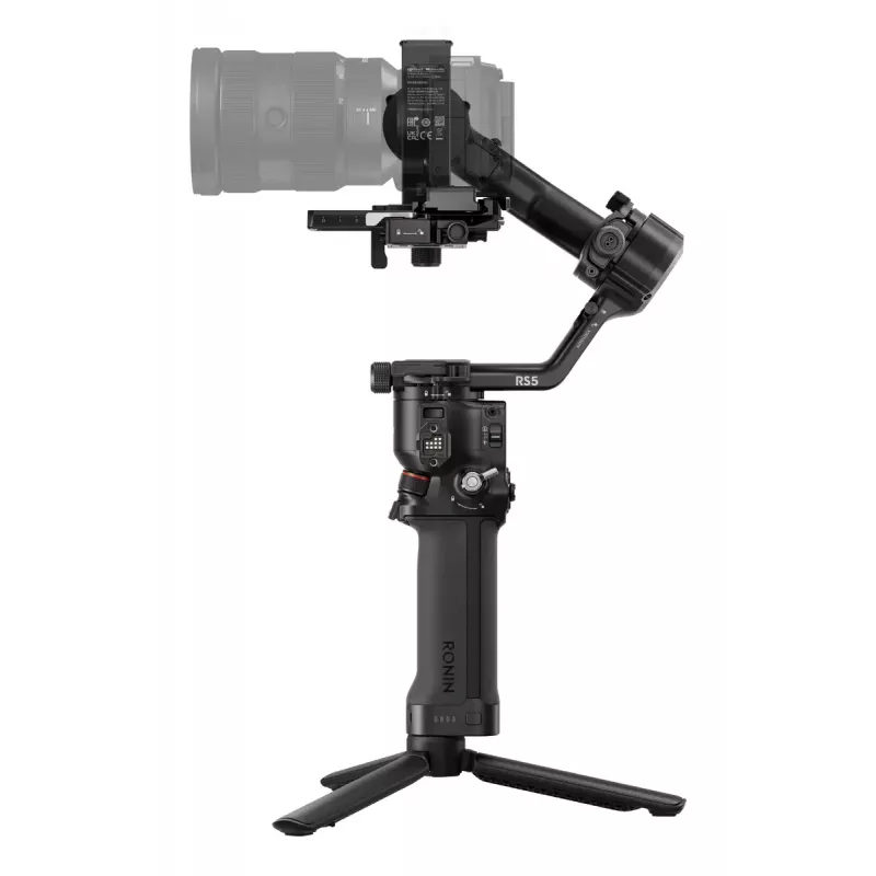Rankinis kameros stabilizatorius DJI RS 5 – aliuminis, juodas, 30 h veikimo laikas, 1,46 kg