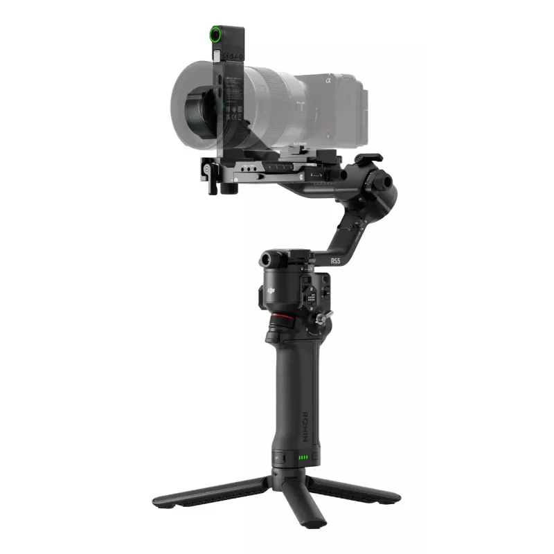 Rankinis kameros stabilizatorius DJI RS 5 – aliuminis, juodas, 30 h veikimo laikas, 1,46 kg
