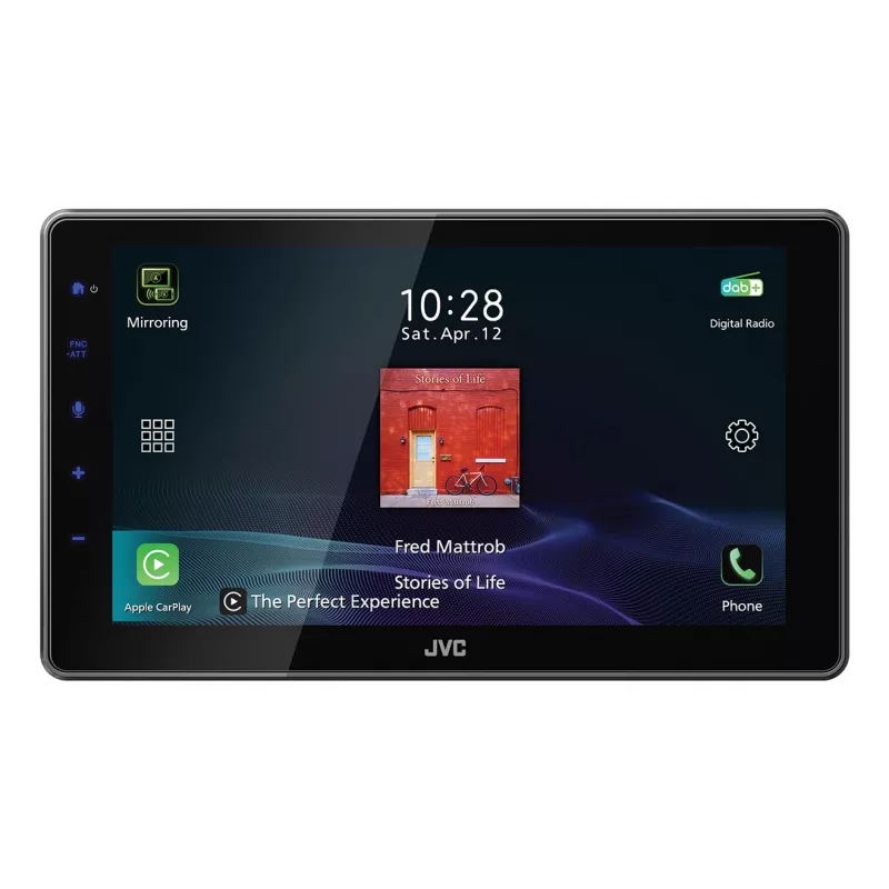 Automobilinis multimedijos imtuvas 2-DIN JVC KW-M795DBW, 9 colių talpinis ekranas, 200 W, Wi-Fi dual-band, Bluetooth, DAB+/FM/AM