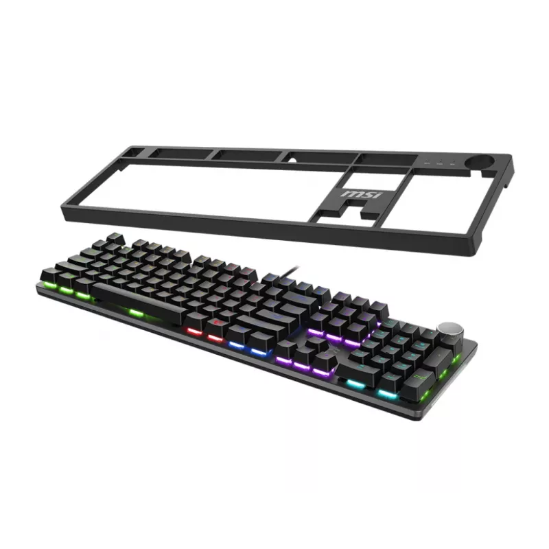 MSI FORGE GK320 RED klaviatūra mechaninė USB QWERTY US International juoda