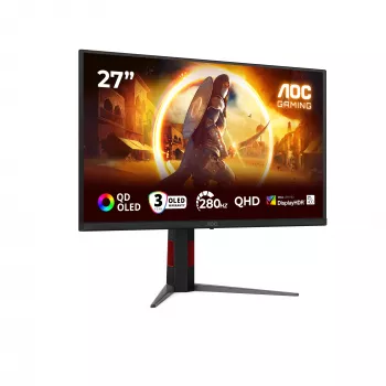 AOC G4 Q27G4ZD kompiuterio monitorius 68,6 cm (27 col.) 2560 x 1440 pikselių Quad HD QD-OLED juodas, raudonas