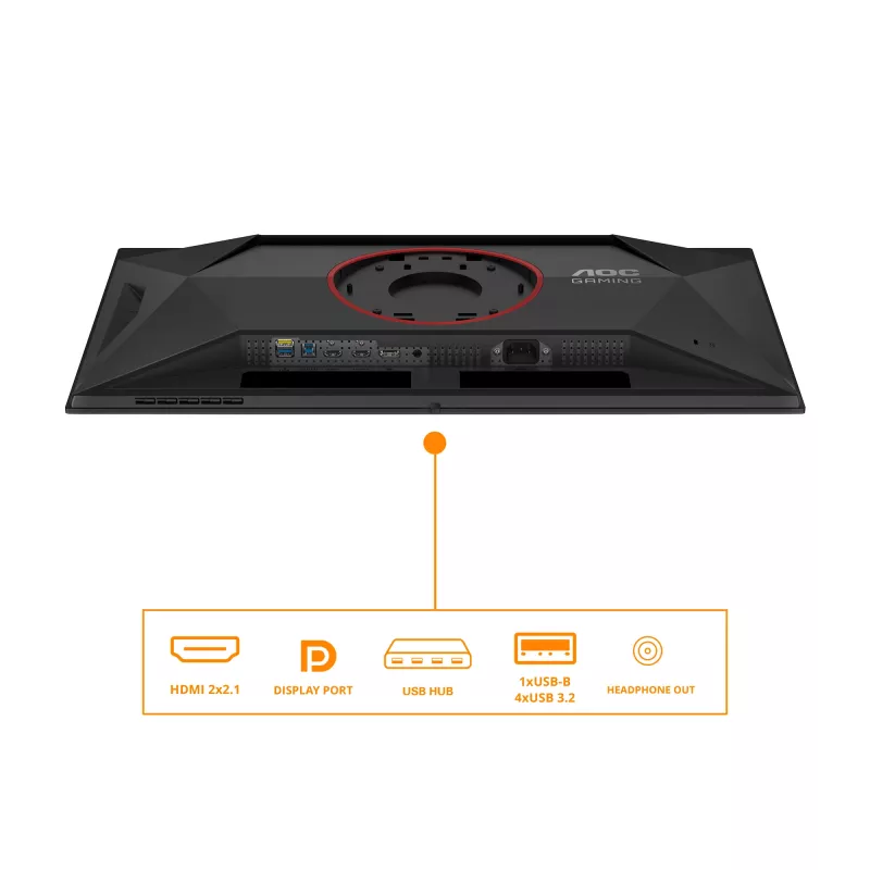 AOC G4 Q27G4ZD kompiuterio monitorius 68,6 cm (27 col.) 2560 x 1440 pikselių Quad HD QD-OLED juodas, raudonas