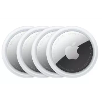 Asmeninis radimo įrenginys Apple AirTag Sidabrinis Baltas – 4 vnt. pakuotė, CR2032 baterija, 11,8 g, Ø 31,9 mm