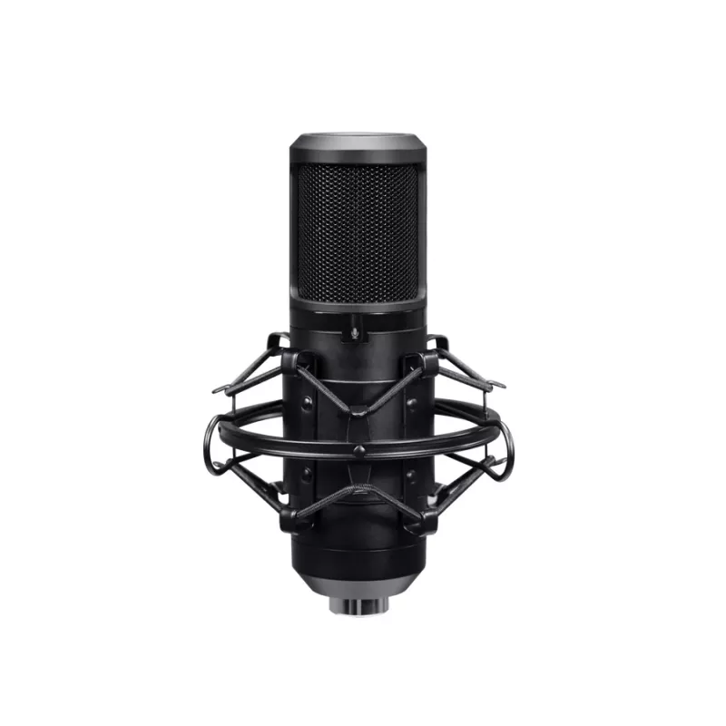 Podcast mikrofonas TRUST GXT 270 Emita II+ – kondensatorinis, USB, laidinis, metalinis korpusas, juodas, 2,5 m kabelis
