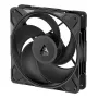 140 mm ventiliatorius Arctic Freezer P14 Pro Reverse — 166,5 m³/h, 5,1 mmH₂O, Fluid Dynamic Bearing, A‑RGB, PWM, juodas, su kabelio dalikliu