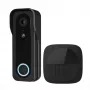 Vaizdo durų skambutis TRUST DOORCAM-3000 juodas, 3 MP, Wi-Fi 2,4 GHz, MicroSD iki 256 GB, baterija/USB (8–24 V)