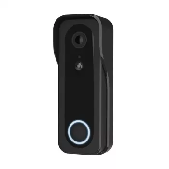 Vaizdo durų skambutis TRUST DOORCAM-3000 juodas, 3 MP, Wi-Fi 2,4 GHz, MicroSD iki 256 GB, baterija/USB (8–24 V)