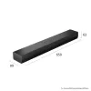 LG S20A garso juosta 2.0 kanalų, 50 W, Bluetooth SBC/AAC, laidinis ir belaidis, juoda, 650×99×63 mm