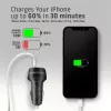 Automobilinis įkroviklis AXAGON PWC-PQ48, 48W, USB-C (PD3.0) + USB-A (QC4+), įėjimas 12–24V, juodas