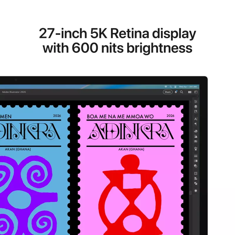 Monitorius Apple Studio Display 27 colių 5K Ultra HD (5120×2880), LED, reguliuojamo pasvirimo stovas, sidabrinis