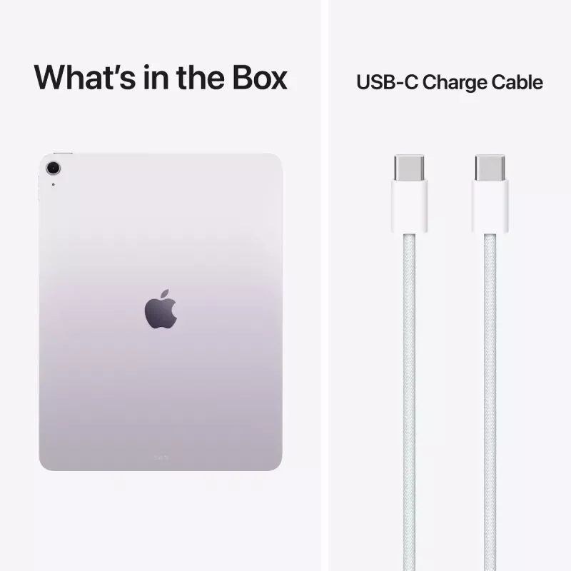 Planšetinis kompiuteris Apple iPad Air 13 colių (33 cm) Wi‑Fi 128GB, M4, 12GB RAM, 12MP kameros, iPadOS 26 — Violetinė