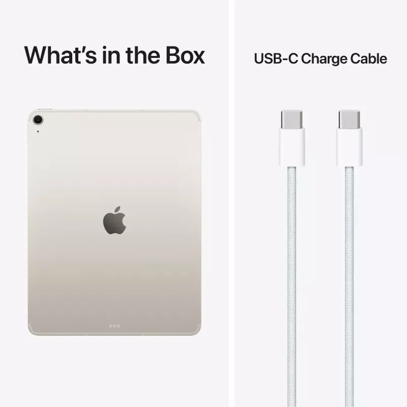 Planšetinis kompiuteris Apple iPad Air 13 colių (33 cm) Wi‑Fi + Cellular 128 GB, M4, 12 GB, Žvaigždžių šviesa