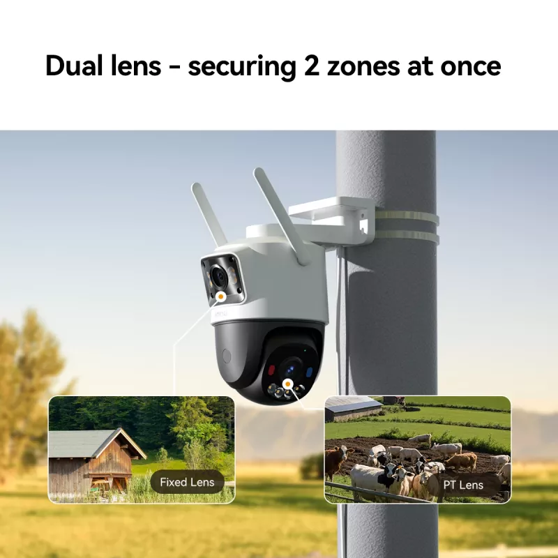 IP stebėjimo kamera IMOU Cruiser Dual 2C 4G lauko, 2304×1296, 3.6 mm objektyvas, lubos/siena