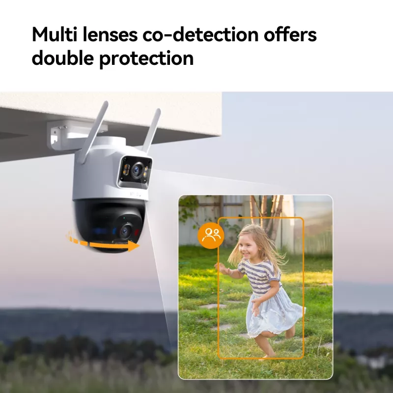 IP stebėjimo kamera IMOU Cruiser Dual 2C 4G lauko, 2304×1296, 3.6 mm objektyvas, lubos/siena
