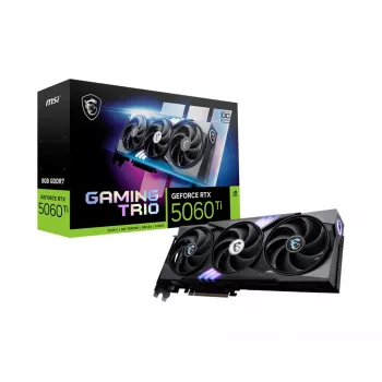Vaizdo plokštė MSI GeForce RTX 5060 Ti 8G GAMING TRIO OC — 8 GB GDDR7, 128 bitų, PCIe 5.0, 3 ventiliatoriai