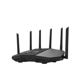 Stalininis maršrutizatorius ASUS RT-BE90U BE9400 AiMesh — Triju juostų Wi‑Fi 7 (2,4/5/6 GHz), 9400 Mbps, 2,5 Gigabit Ethernet, 4× RJ‑45 LAN, USB, juodas