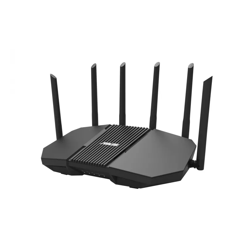 Stalininis maršrutizatorius ASUS RT-BE90U BE9400 AiMesh — Triju juostų Wi‑Fi 7 (2,4/5/6 GHz), 9400 Mbps, 2,5 Gigabit Ethernet, 4× RJ‑45 LAN, USB, juodas