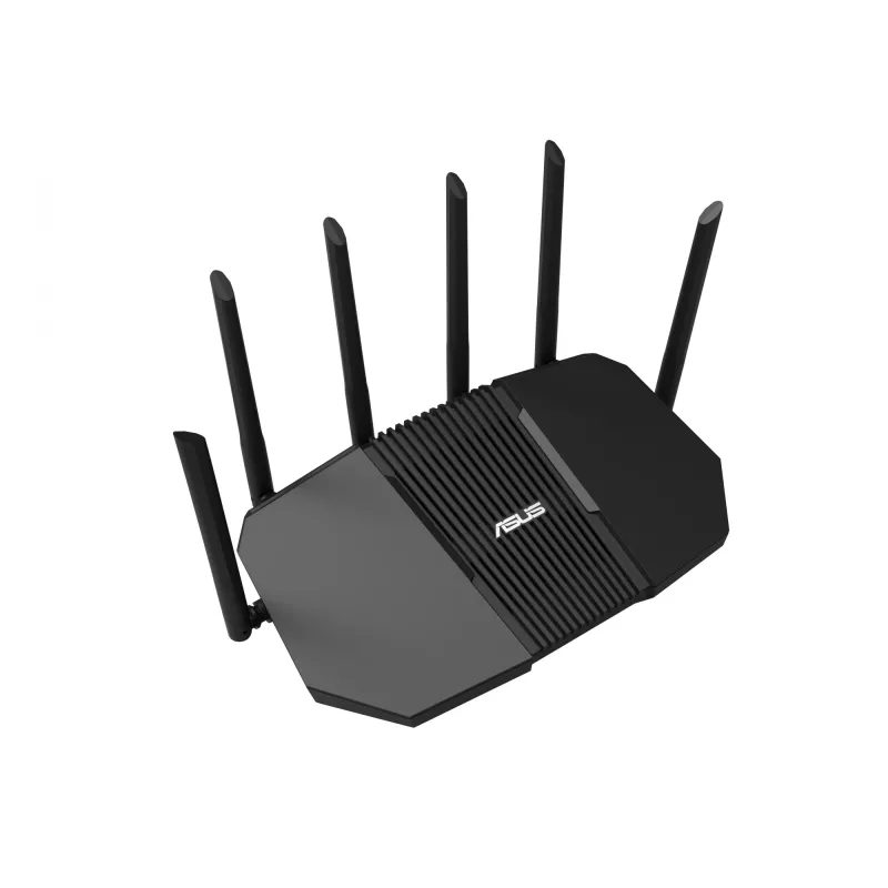 Stalininis maršrutizatorius ASUS RT-BE90U BE9400 AiMesh — Triju juostų Wi‑Fi 7 (2,4/5/6 GHz), 9400 Mbps, 2,5 Gigabit Ethernet, 4× RJ‑45 LAN, USB, juodas
