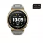 Išmanusis laikrodis Amazfit T-rex 3 Pro 44 mm, 1,32 col. AMOLED 466×466, 16 GB, 64 MB RAM, GPS, Wi‑Fi, atsparus vandeniui 45 m, auksinis korpusas, pilka silikoninė juosta