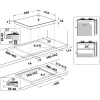 Whirlpool AKT 625/WH įmontuojama dujinė kaitlentė, 60 cm, 4 zonos, juoda/balta