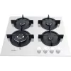 Whirlpool AKT 625/WH įmontuojama dujinė kaitlentė, 60 cm, 4 zonos, juoda/balta
