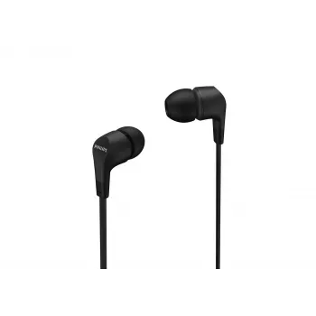 Laidinė ausinė Philips TAE1105BK/00 — juoda, intraauralinė, 1.2 m laidas, 14.7 g