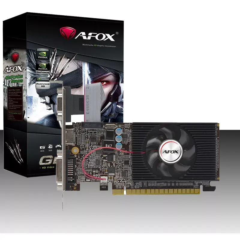 Vaizdo plokštė AFOX AF610-1024D3L7-V5 NVIDIA GeForce GT 610, 1 GB GDDR3, 64 bitų, PCIe 2.0