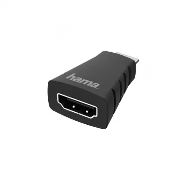 Hama 00200347 adapteris HDMI Type C (Mini) į HDMI (standartinis) juodas