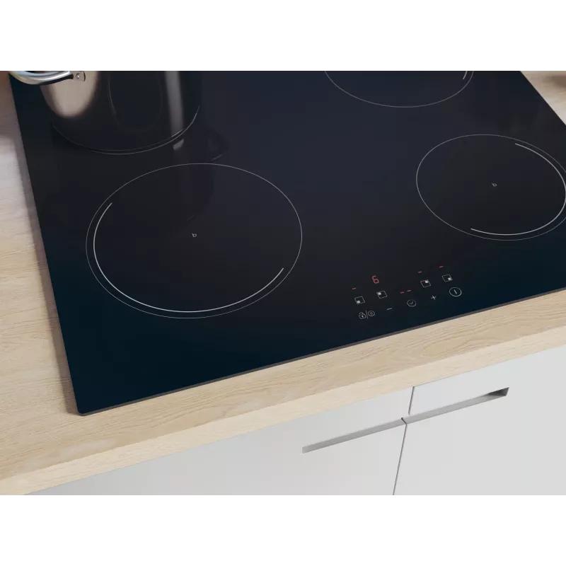 Candy Idea CI642CBB/1 Juoda įmontuojama 60 cm zoninė indukcinė kaitlentė 4 zonos