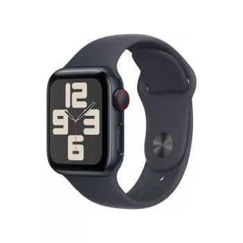 Išmanusis laikrodis Apple Watch SE GPS + Cellular 40 mm vidurnakčio aliuminio korpusas su vidurnakčio sportine juostele - S/M