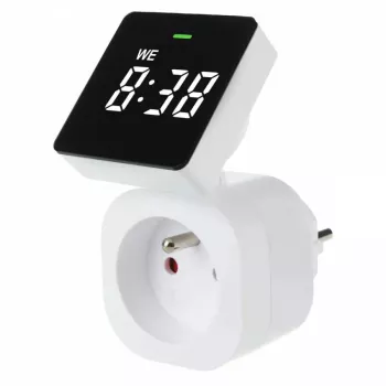 Skaitmeninis laikmatis GreenBlue GB610E, maks. apkrova 16A, IP20, programuojami įjungimo/išjungimo ciklai