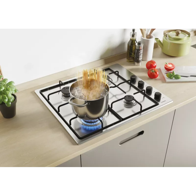 Candy Smart CHW6LBX/4U Įmontuojama dujinė kaitlentė 60 cm, nerūdijantis plienas
