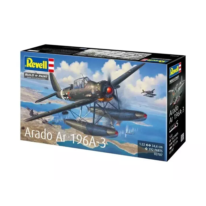 Plastikinis modelis REVELL ARADO AR 196A-3 jūrinis lėktuvas, 1:32 mastelio rinkinys