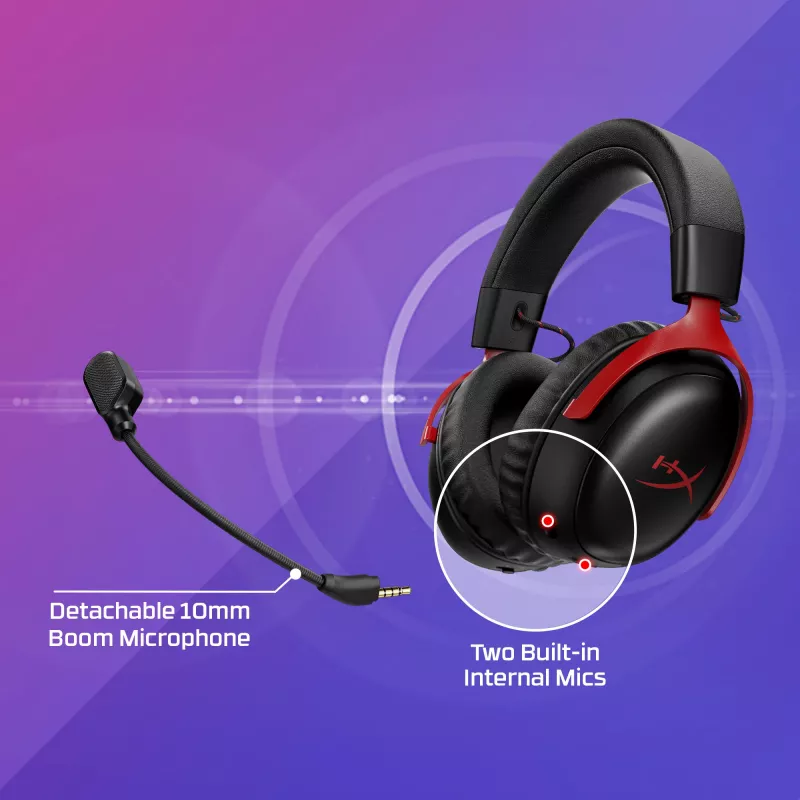 HyperX Cloud III S Wireless – Belaidės žaidimų ausinės (Juodos)