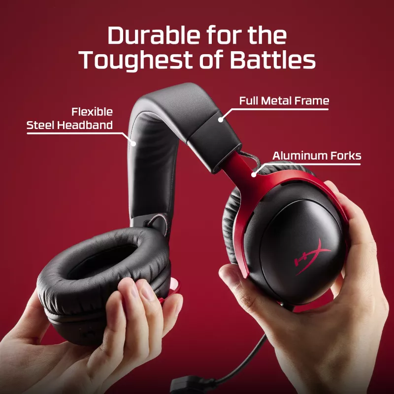 HyperX Cloud III S Wireless – Belaidės žaidimų ausinės (Juodos)