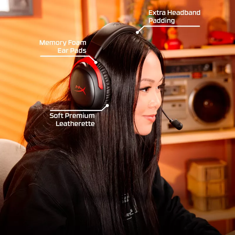 HyperX Cloud III S Wireless – Belaidės žaidimų ausinės (Juodos)