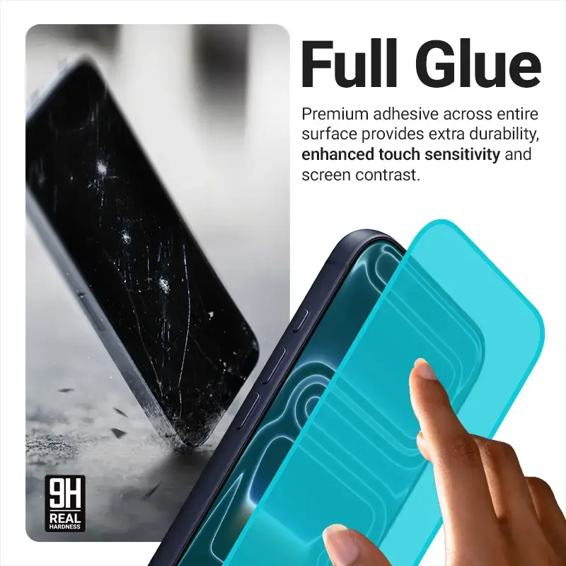 Grūdinto stiklo apsauginis stikliukas Crong EasyShield 2 vnt. paketas, skirtas iPhone 17 / 17 Pro / 16 Pro, aliumosilikatinis, blizgus